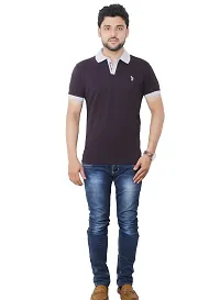 FLICKER HOODS Men's Basic Solid Half Sleeve Tee's_L-thumb1