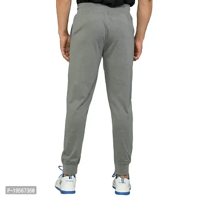 FLICKER HOODS Solid Grey Track Pants-thumb4