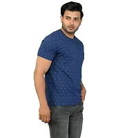 FLICKER HOODS Men's Cotton T-Shirt (CH-FL-L1201-RBL-M, Blue, Medium)-thumb3