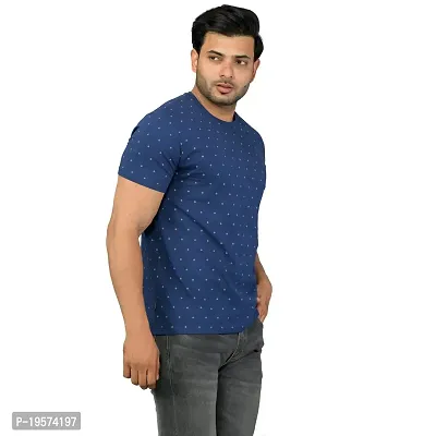 FLICKER HOODS Men's Cotton T-Shirt (CH-FL-L1201-RBL-M, Blue, Medium)-thumb4