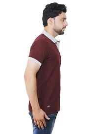 FLICKER HOODS Men's Basic Solid Half Sleeve Tee's_L-thumb2