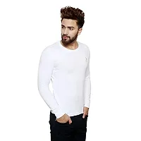 FLICKER HOODS Men's Basic Solid Tee's_L1300-WHITE-XL-thumb2