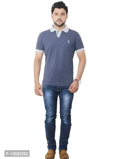 FLICKER HOODS Men's Basic Solid Half Sleeve Tee's_XL-thumb2