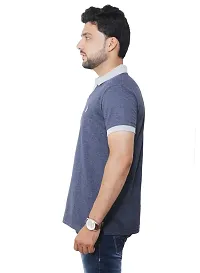 FLICKER HOODS Men's Basic Solid Half Sleeve Tee's_M-thumb3