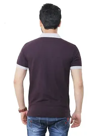 FLICKER HOODS Men's Basic Solid Half Sleeve Tee's_M-thumb2