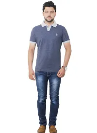 FLICKER HOODS Men's Basic Solid Half Sleeve Tee's_L-thumb1