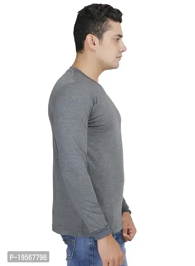 FLICKER HOODS Basic Solid Men's Half Sleeve Tee's_M-thumb3