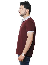 FLICKER HOODS Men's Basic Solid Half Sleeve Tee's_L-thumb3