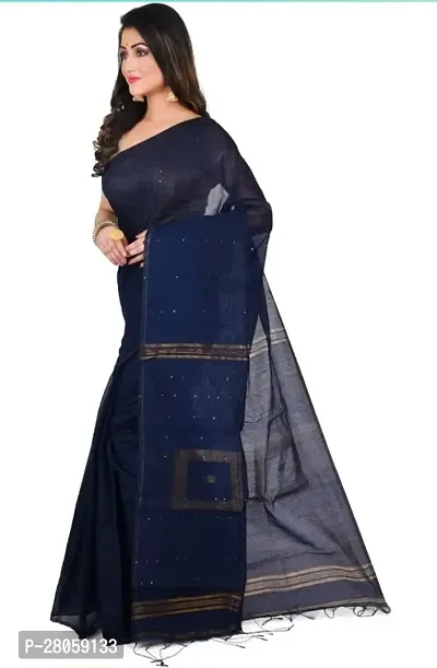 Beautiful Cotton Silk Saree With Blouse Piece For Women-thumb2