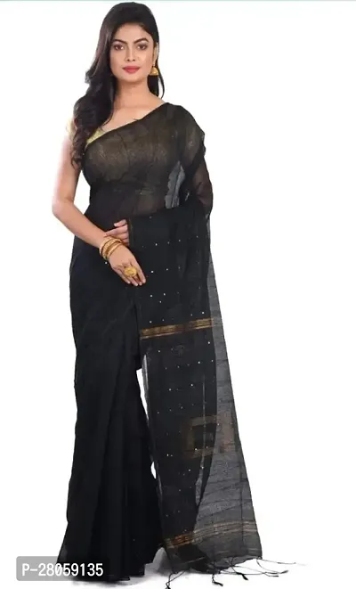 Beautiful Cotton Silk Saree With Blouse Piece For Women-thumb0