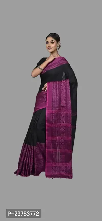 Beautiful Cotton Saree With Blouse Piece For Women-thumb2