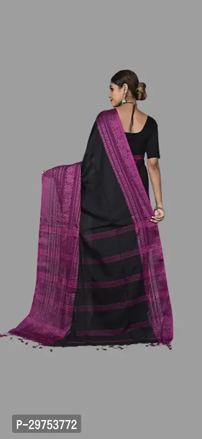 Beautiful Cotton Saree With Blouse Piece For Women-thumb3