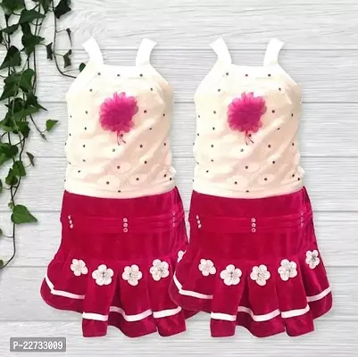 Cute Trendy Girls Pink And Baby Pink Top  Bottom Sets Combo-thumb0