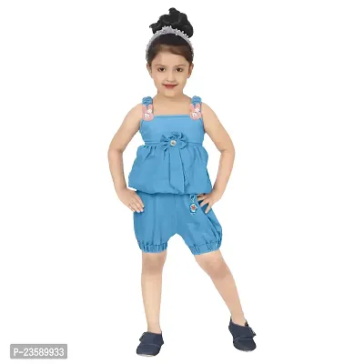Baby girls top  hot pant clothing set | clothing sets for girls | Girls Cotton Clothing Set | Girls Frock top | Kids' Frock Dress | Printed frock | Toddler Partywear Frock | Fashion frock | Infant Fr-thumb0