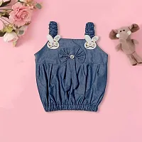 Stylish Denim Solid Clothing Set for Kid Girl-thumb1