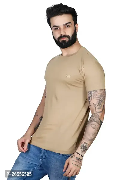 WHALEBONE Cotton Fabric Regular Fit Half Sleeve Round Neck Plain Casual T-Shirt for Boys  Men-thumb4