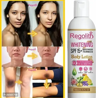 Regolith UV Protected Whitening Body Lotion SPF15+ Skin Brighten  Lighten Cream (Pack Of 100ML)-thumb0
