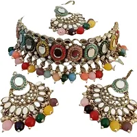 Alloy Gold-plated Green Jewel Set Multicolor-thumb1