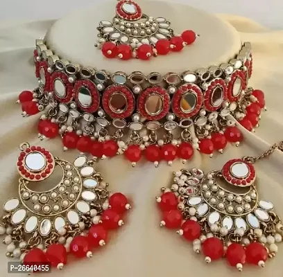 Alloy Gold-plated Red Jewel Set-thumb0