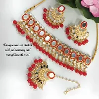 Alloy Gold-plated Red Jewel Set-thumb1