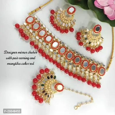 Alloy Gold-plated Red Jewel Set-thumb2