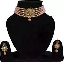 Alloy Gold-plated Pink Jewel Set-thumb1