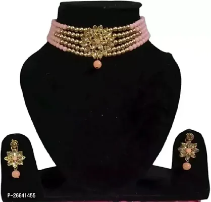 Alloy Gold-plated Pink Jewel Set-thumb2