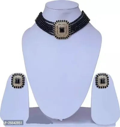 Trending Black Necklace Set for Women and Girls-thumb2