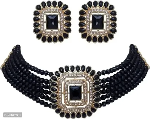 Trending Black Necklace Set for Women and Girls-thumb4