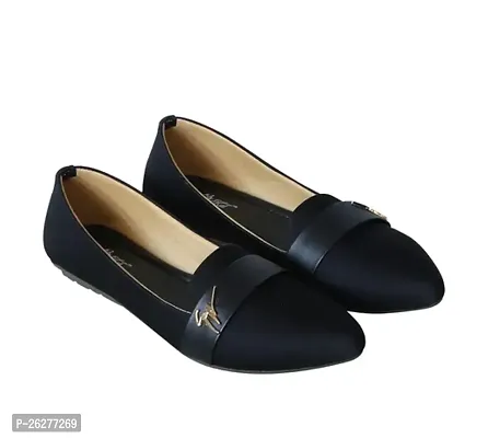 Elegant Black PVC Bellies For Women-thumb0