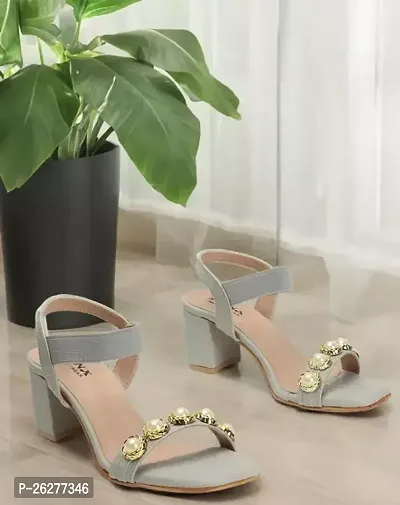 Elegant Grey PVC Sandals For Women