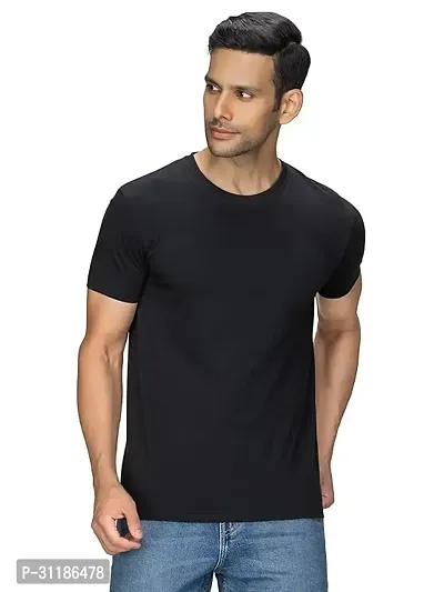 Men s Cotton T Shirt  Round Neck  Half Sleeve  Plain  Regular-thumb0