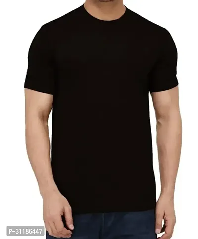 Men s Cotton T Shirt  Round Neck  Half Sleeve  Plain  Regular-thumb0