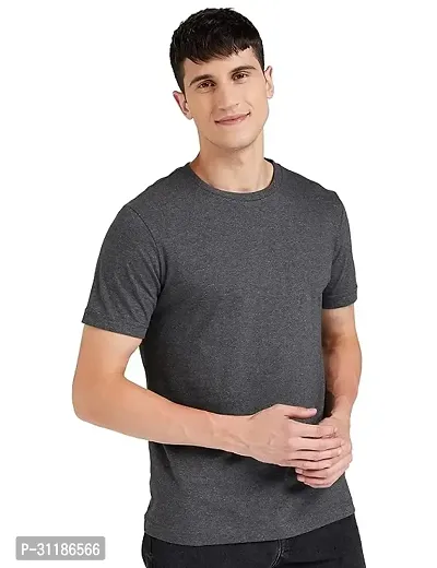 Men s Cotton T Shirt  Round Neck  Half Sleeve  Plain  Regular-thumb0