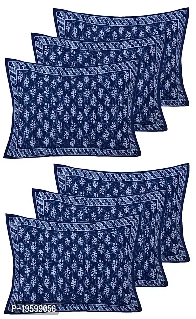 Febriico Enterprises Cotton Pillow Covers Set of 6 Pieces (Blue) -FEBPL220-thumb0