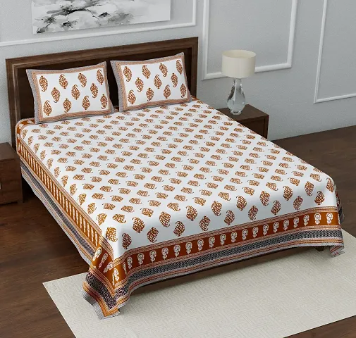 cotton Printed Bedsheets with 2 Pillow Cover