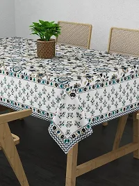 Febriico Enterprises Cotton 6 Seater Dining Table Cover- Grey (FEBDT768)-thumb2