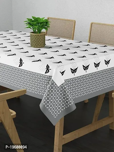 Febriico Enterprises Cotton 6 Seater Dining Table Cover- Grey (FEBDT747)