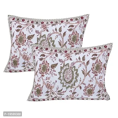 Febriico Enterprises Cotton Pillow Covers Set of 2 Pieces- Brown (FEBPL436 )