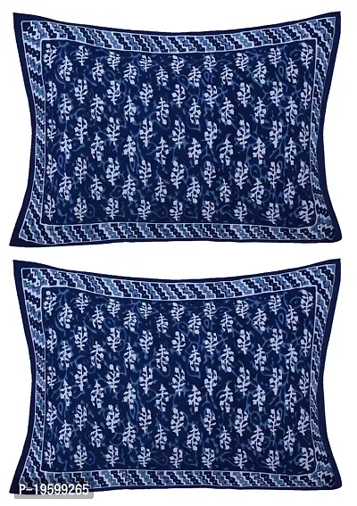 Febriico Enterprises Cotton Pillow Covers Set of 2 Pieces (Blue) -FEBPL216