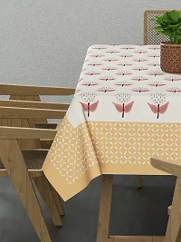 Febriico Enterprises Cotton 6 Seater Dining Table Cover- Brown (FEBDT750)-thumb1