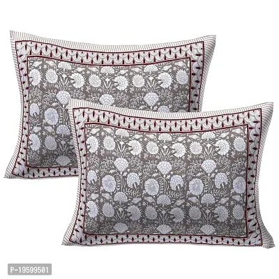 Febriico Enterprises Cotton Pillow Covers Set of 2 Pieces- Brown (FEBPL416 )
