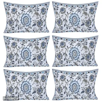 Febriico Enterprises Cotton Pillow Covers Set of 6 Pieces- Grey (FEBPL434 )