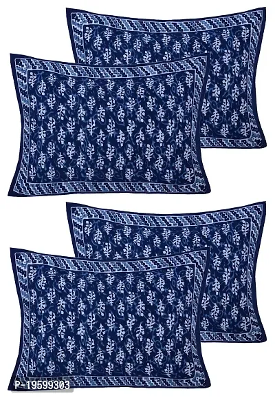 Febriico Enterprises Cotton Pillow Covers Set of 4 Pieces (Blue) -FEBPL218