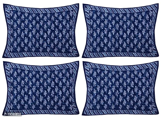 Febriico Enterprises Cotton Pillow Covers Set of 4 Pieces (Blue) -FEBPL217-thumb0