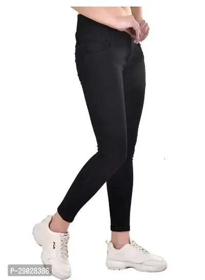 Trendy Cotton Lycra 4 Button Jeans For Women-thumb4