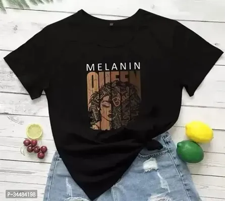 Elegant Cotton Printed T-Shirts For Women And Girls-thumb0