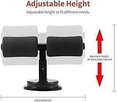 Situp Bar Adjustable Self Sit-Up Exercise Equipment with Comfortable Sponge, Black Sit-up Barnbsp;nbsp;(Black)-thumb1