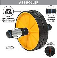 Anti Skid Double Wheel Ab Roller With Knee Mat For Abs Abdominal Core Workout (Men And Women)-thumb2