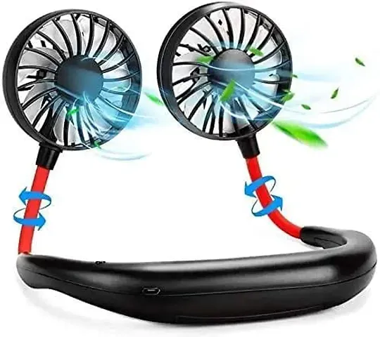 Buy Best Portable Hanging Neck Fan with 360 Degree Rotation, Rechargeable & 3 Fan Speed